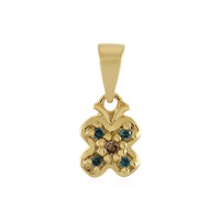 Ciondolo in argento con Diamante Champagne I3