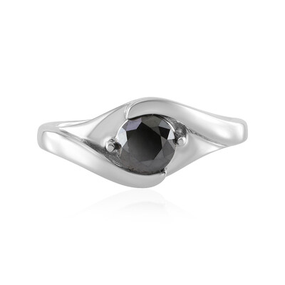 Anello in argento con Diamante Nero