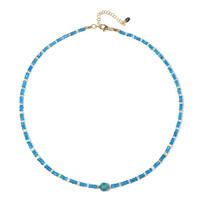 Collana in argento con Apatite Blu Neon