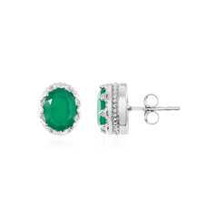 Orecchini in argento con Onice Verde