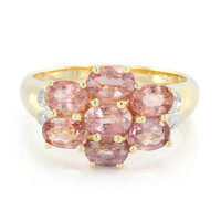 Anello in oro con Zaffiro Padparadscha (non riscaldato) (AMAYANI)