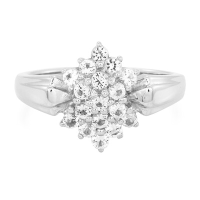 Anello in argento con Topazio Bianco