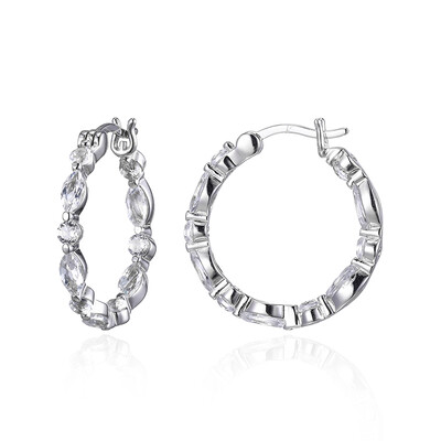 Orecchini in argento con Topazio Bianco