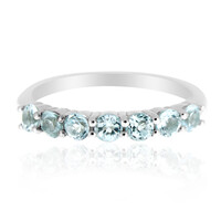 Anello in argento con Topazio Blu Cielo