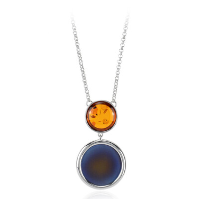 Collana in argento con Ambra Baltica (dagen)