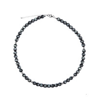 Collana in argento con Quarzo Antracite Occhio di Gatto