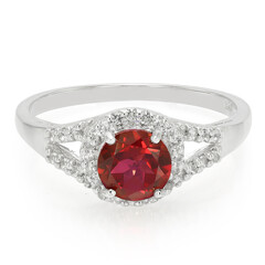 Anello in argento con Topazio Ciliegia