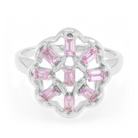 Anello in argento con Zaffiro Ceylon Rosa