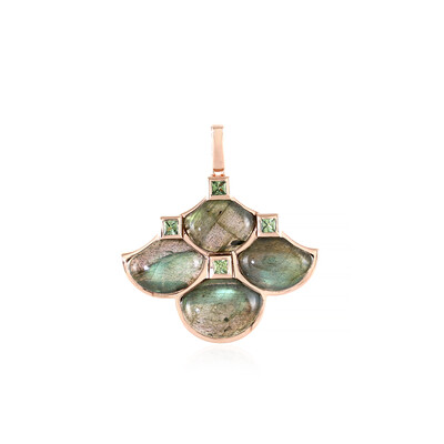 Ciondolo in argento con Labradorite Verde Maniry (KM by Juwelo)