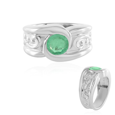 Anello in argento con Smeraldo Russo (de Melo)