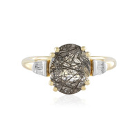 Anello in argento con Quarzo Rutilato Nero