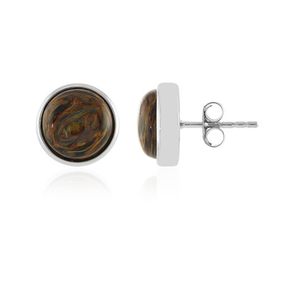 Orecchini in argento con Pietersite Dorata