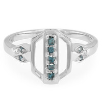 Anello placcato in platino con Diamante Fancy