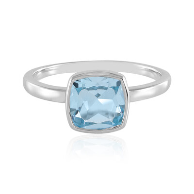 Anello in argento con Topazio Blu Cielo