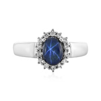 Anello in argento con Zaffiro Stellato Blu