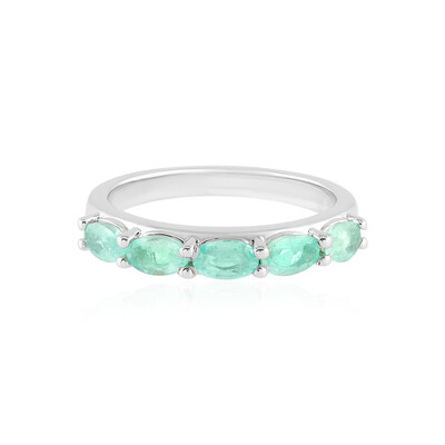 Anello in argento con Smeraldo Colombiano