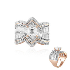 Anello in argento con Topazio Bianco