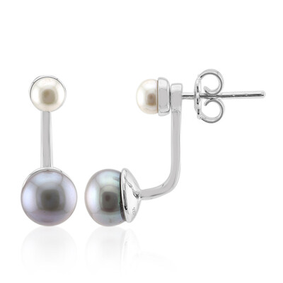 Orecchini in argento con Perla d'Acqua Dolce Argentata (TPC)
