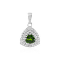 Ciondolo in argento con Diopside Russo