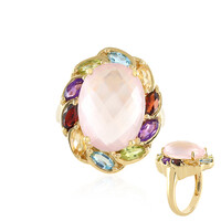 Anello in argento con Quarzo Rosa
