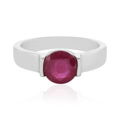 Anello in argento con Rubino del Madagascar