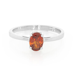 Anello in argento con Granato Essonite