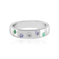 Anello in argento con Smeraldo Brasiliano