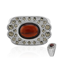 Anello in argento con Granato Mozambico (Annette classic)