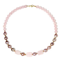 Collana in argento con Quarzo Rosa
