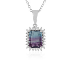 Collana in argento con Fluorite Bicolore