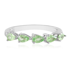 Anello in argento con Tsavorite della Tanzania