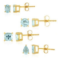 Orecchini in argento con Topazio Blu Cielo