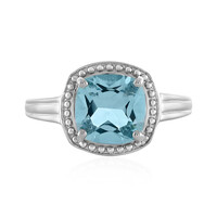 Anello in argento con Topazio Blu Cielo