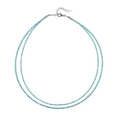 Collana in argento con Apatite Blu Neon
