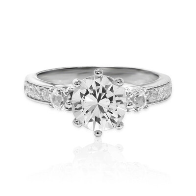 Anello in argento con Topazio Bianco