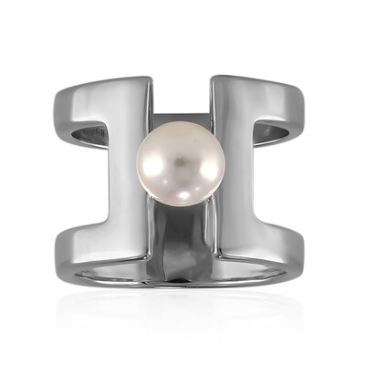 Anello in argento con Perla di Acqua Dolce (TPC)