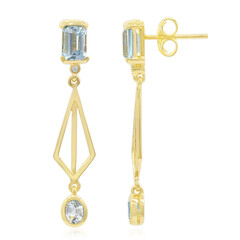 Orecchini in argento con Topazio Blu Cielo