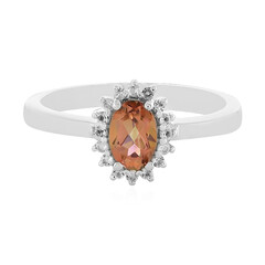 Anello in argento con Topazio Mistico Pesca