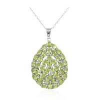 Collana in argento con Peridoto della Birmania