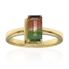 Anello in oro con Tormalina Bicolore