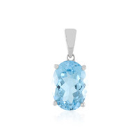 Ciondolo in argento con Topazio Blu Cielo