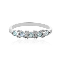 Anello in argento con Topazio Blu Cielo