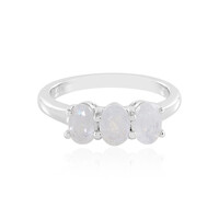 Anello in argento con Pietra di Luna Arcobaleno