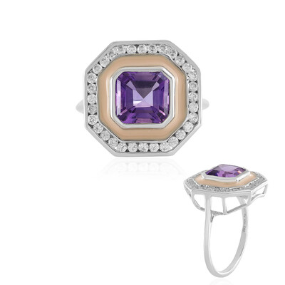 Anello in argento con Ametista Uruguay