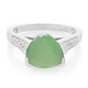 Anello in argento con Calcedonio Verde