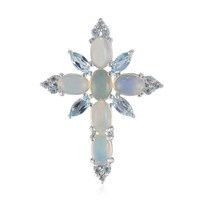 Ciondolo in argento con Opale di Welo