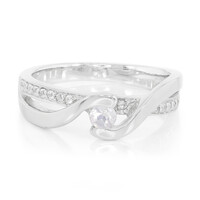 Anello in argento con Pietra di Luna Arcobaleno
