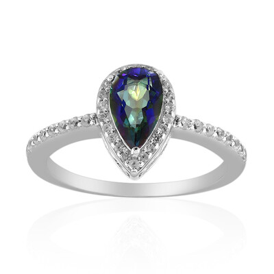 Anello in argento con Quarzo Mistico Blu