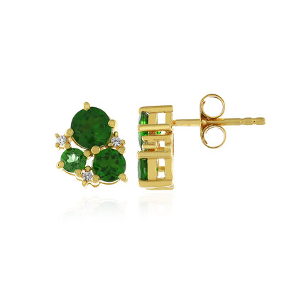 Orecchini in argento con Diopside Russo