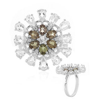 Anello in argento con Topazio Bianco